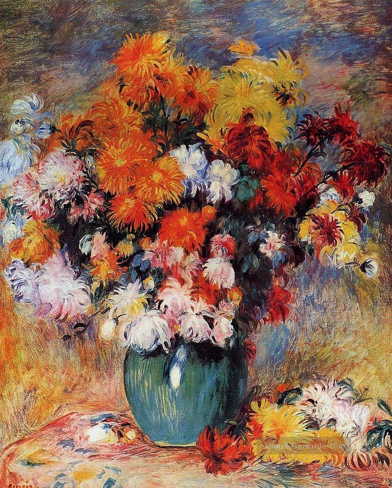Vase Chrysanthemen Pierre Auguste Renoir Ölgemälde